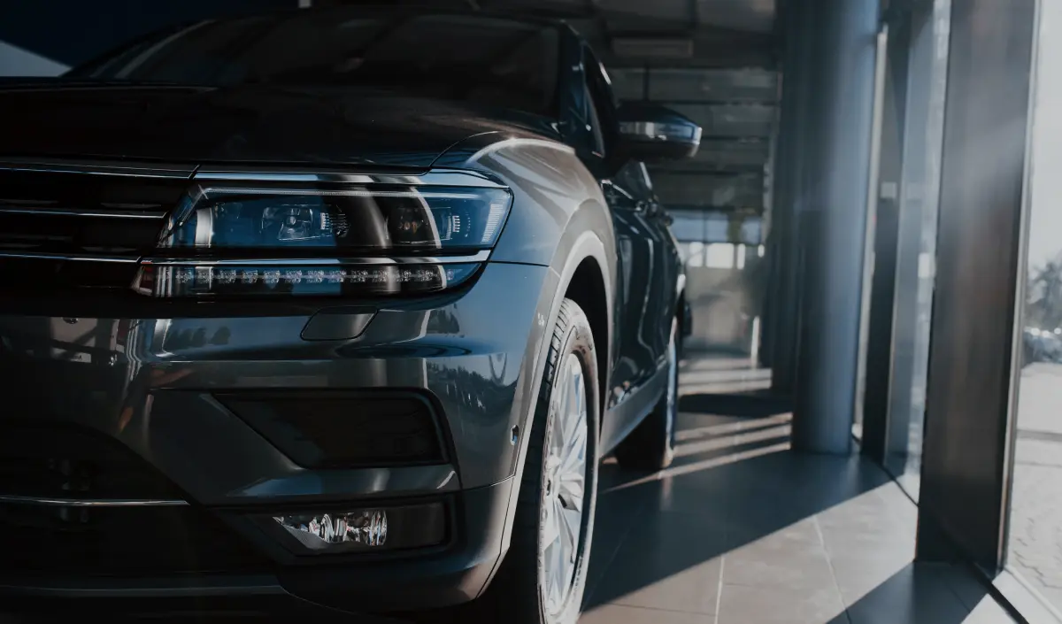 Content creation for dealerships showing a promotional car image